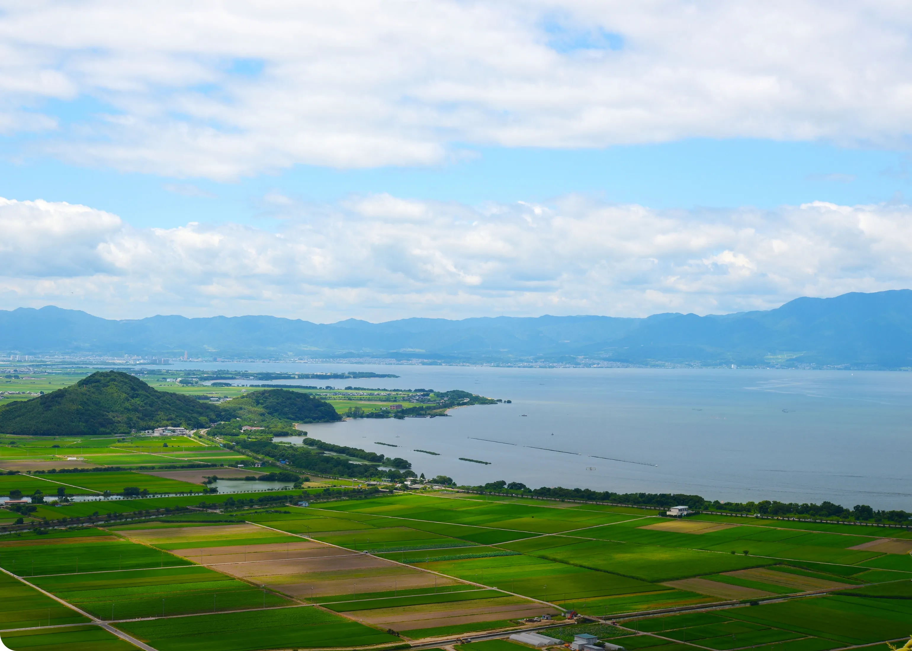 上空から見た滋賀県の自然